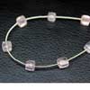 Natural Earth Mined Rose quartz B Grade Faceted 3D Cube Box Beads 6mm , 7 Beads.